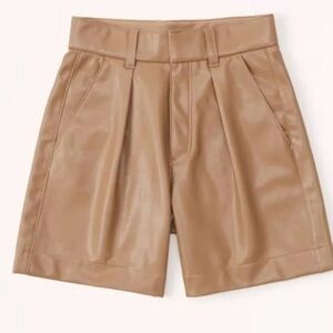 Abercrombie & Fitch Brown Vegan Leather Shorts